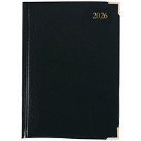 5 Star A5 Executive Diary, Day Per Page, Black, 2026