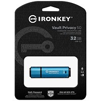 Kingston Ironkey Vault Privacy 50 Encrypted USB 3.0 Flash Drive, 32GB Kingston Ironkey Vault Privacy 50 Encrypted USB 3.0 Flash Drive, 32GB