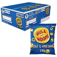 Hula Hoops Salt and Vinegar Crisps 34g Pack of 32