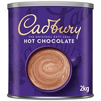 Cadbury Hot Chocolate Powder Original Drinking Tub, 2kg