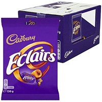 Cadbury Chocolate Eclairs, 130g Bag, Pack of 12 Cadbury Chocolate Eclairs, 130g Bag, Pack of 12