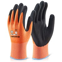 Beeswift Kutstop Micro Foam Nitrile Gloves, Cut Level 3, Amber, Large