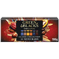 Green and Blacks Organic Classic Mini Chocolate Bar Collection, 180g