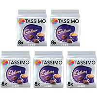 Tassimo Cadbury Hot Chocolate Pods, 8 Capsules, Pack of 5