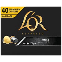 L'Or Espresso Onyx Nespresso Coffee Pods, Pack of 40