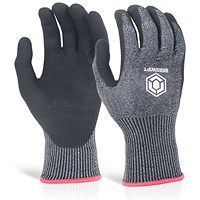 Beeswift Micro Foam Nitrile Cut D Gloves, Black, Large