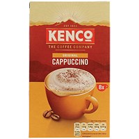 Kenco Cappuccino Sachets, 14.8g, Pack of 8