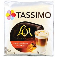 Tassimo L'Or Espresso Latte Macchiato Caramel Coffee Pods, 8 Capsules, Pack of 5
