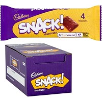 Cadbury Shortcake Snack Chocolate Bar, 40g, Pack of 36