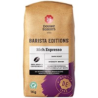 Douwe Egberts Barista Editions Rich Espresso Coffee Beans, 1kg