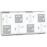 Katrin Plus 2-Ply Z-Fold Hand Towels, White, Pack of 2400