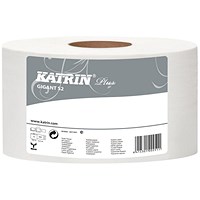 Katrin Giant Toilet Roll, 2-Ply, 60mm Core Refill, Pack of 12
