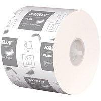 Katrin Plus System Toilet Paper, 2-Ply, 800 Sheets, Pack of 36