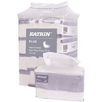 Katrin Plus 3-Ply Z-fold Hand Towels, White, Pack of 960
