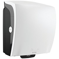 Katrin Plastic System Paper Towel Roll Dispenser, White Katrin Plastic System Paper Towel Roll Dispenser, White