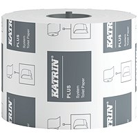 Katrin Plus System Toilet Roll 2-Ply 684 Sheets White Pack of 36 87365