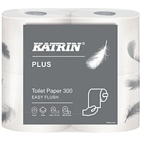 Katrin Plus Toilet Roll Easy Flush 2-Ply 300 Sheet (Pack of 20) 105003