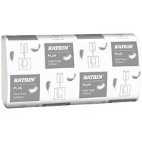 Katrin C-Fold Plus Hand Towels, 2-Ply, White, Pack of 2400
