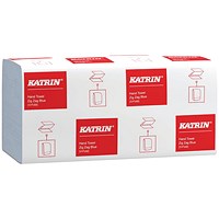 Katrin Basic 1-Ply V-Fold Hand Towels, Blue, Pack of 5000