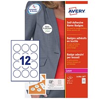 Avery Self-Adhesive Name Badge Circular 51mm Diameter White (Pack 240) L4781-20