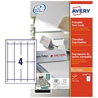 Avery Printable Tent Card 120x45mm 4 Per Sheet 190gsm White (Pack 40) L4794-10