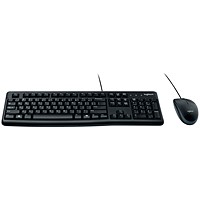 Logitech MK120 Keyboard and Mouse Set, Wired, Black Logitech MK120 Keyboard and Mouse Set, Wired, Black