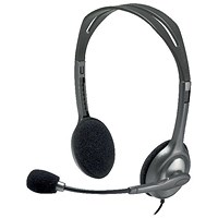 Logitech H110 Headset (1.8m cable length, 3.5mm audio out) 981-000271