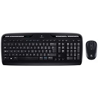 Logitech MK330 Keyboard and Mouse Set, Wireless, Black