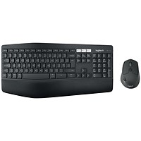 Logitech MK850 Keyboard and Mouse Set, Wireless, Black