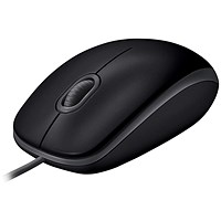 Logitech B110 Silent Optical Mouse, Wired, Black