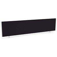 Impulse Plus Bench Desk Screen, 1800mm Wide, Black with White Frame