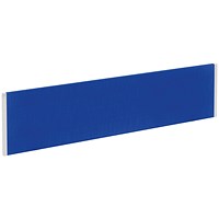 Impulse Bench Desk Screen, 1200mm Wide, Blue with White Frame