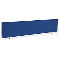 Impulse Plus Bench Desk Screen, 1800mm Wide, Blue with Silver Frame