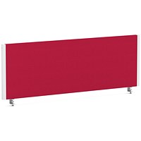 Impulse Evolve Plus Bench Screen, 1200 x 400mm, White Frame, Bergamot Cherry
