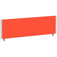 Impulse Evolve Plus Bench Screen, 1400 x 400mm, Silver Frame, Tabasco Orange
