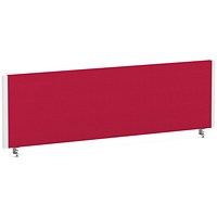 Impulse Evolve Plus Bench Screen, 1400 x 400mm, White Frame, Bergamot Cherry