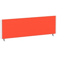 Impulse Evolve Plus Bench Screen, 1400 x 400mm, White Frame, Tabasco Orange