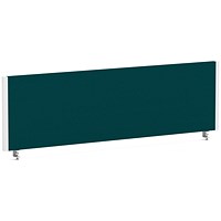 Impulse Evolve Plus Bench Screen, 1400 x 400mm, White Frame, Maringa Teal