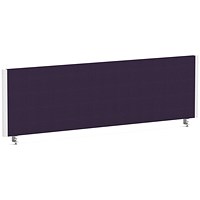 Impulse Evolve Plus Bench Screen, 1400 x 400mm, White Frame, Tansy Purple