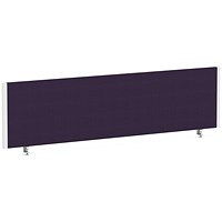 Impulse Evolve Plus Bench Screen, 1600 x 400mm, White Frame, Tansy Purple