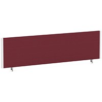 Impulse Evolve Plus Bench Screen, 1600 x 400mm, White Frame, Ginseng Chilli
