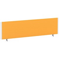 Impulse Evolve Plus Bench Screen, 1600 x 400mm, White Frame, Senna Yellow