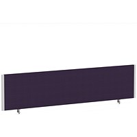 Impulse Evolve Plus Bench Screen, 1800 x 400mm, Silver Frame, Tansy Purple