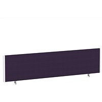 Impulse Evolve Plus Bench Screen, 1800 x 400mm, White Frame, Tansy Purple