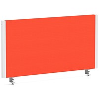 Impulse Evolve Plus Bench Screen, 800 x 400mm, White Frame, Tabasco Orange