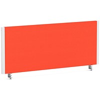 Impulse Evolve Plus Bench Screen, 1000 x 400mm, White Frame, Tabasco Orange