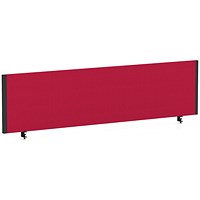 Impulse Evolve Plus Bench Screen, 1600 x 400mm, Black Frame, Bergamot Cherry