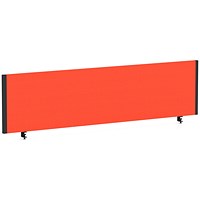 Impulse Evolve Plus Bench Screen, 1600 x 400mm, Black Frame, Tabasco Orange