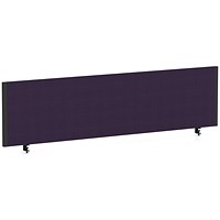 Impulse Evolve Plus Bench Screen, 1600 x 400mm, Black Frame, Tansy Purple