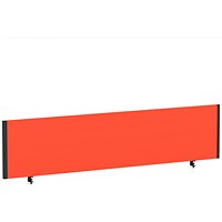 Impulse Evolve Plus Bench Screen, 1800 x 400mm, Black Frame, Tabasco Orange